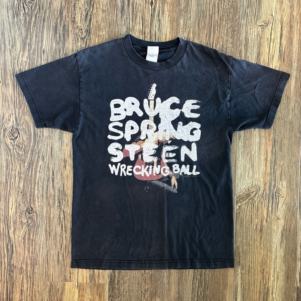 Murina Bruce Springsteen Wrecking Ball Concert Band Tee Shirt Size M Faded Black